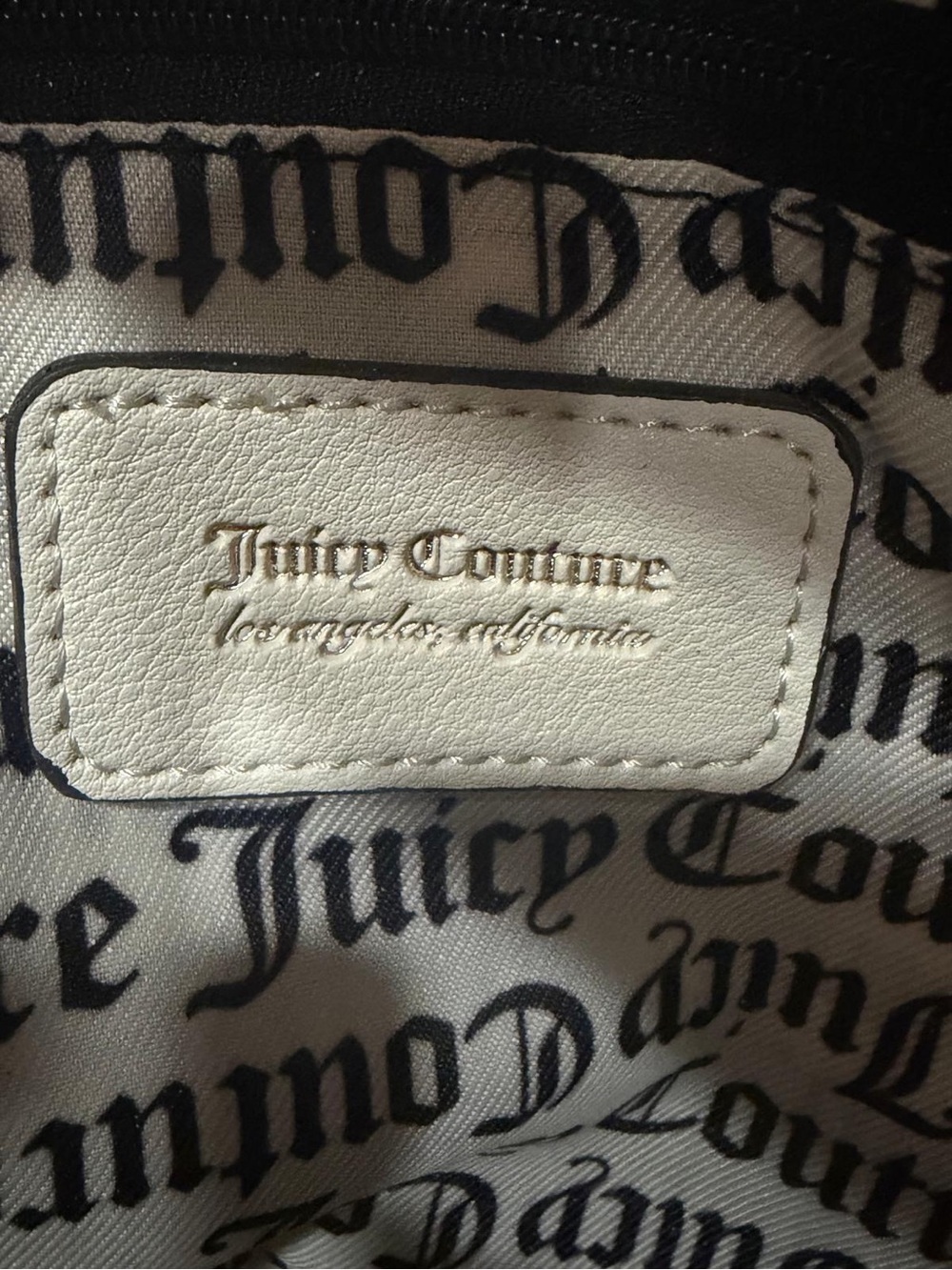 Juicy Couture Cream Mini Backpack with Rhinestone 'Juicy' Script - Picture 5 of 6